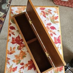 $5   REDUCED!      MENS/WOMENS WOODEN JEWELRY  BOX/VALET