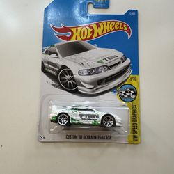 2017 Hot Wheels HW Speed Graphics Custom '01 Acura Integra GSR White TEIN