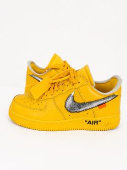 OFF-WHITE X NIKE AIR FORCE 1 LOW GOLD LEMONADE SIZE 9.5