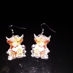 Cows Earrings Not Open 