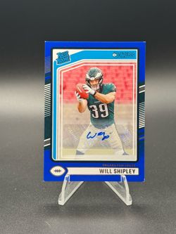 2024 Panini Donruss - Rated Rookie Will Shipley #312 Blue Autographs (AU, RC)