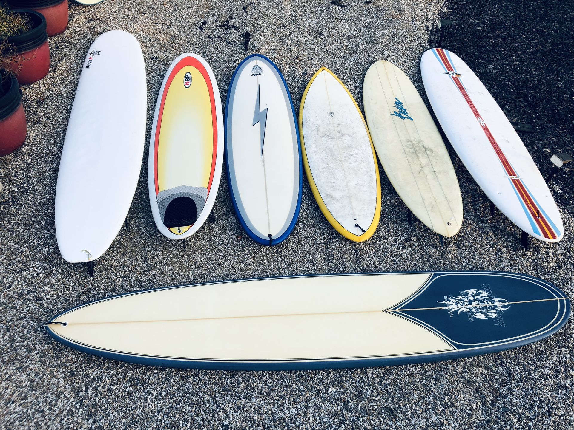 Surfboard Sale, 7 Funboard, Longboard, Mid Length, Surfboards For Sale
