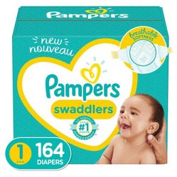 Pampers Swaddlers Diapers - (Size 1 & 164 Count)