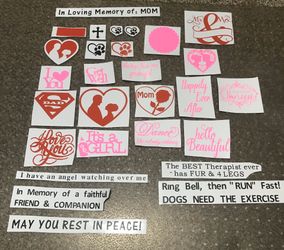 Vinyl decals $2 each