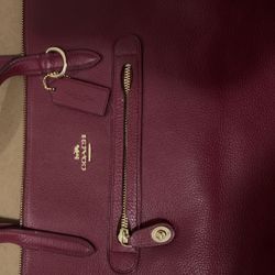 Coach Tote Wine Burgundy 