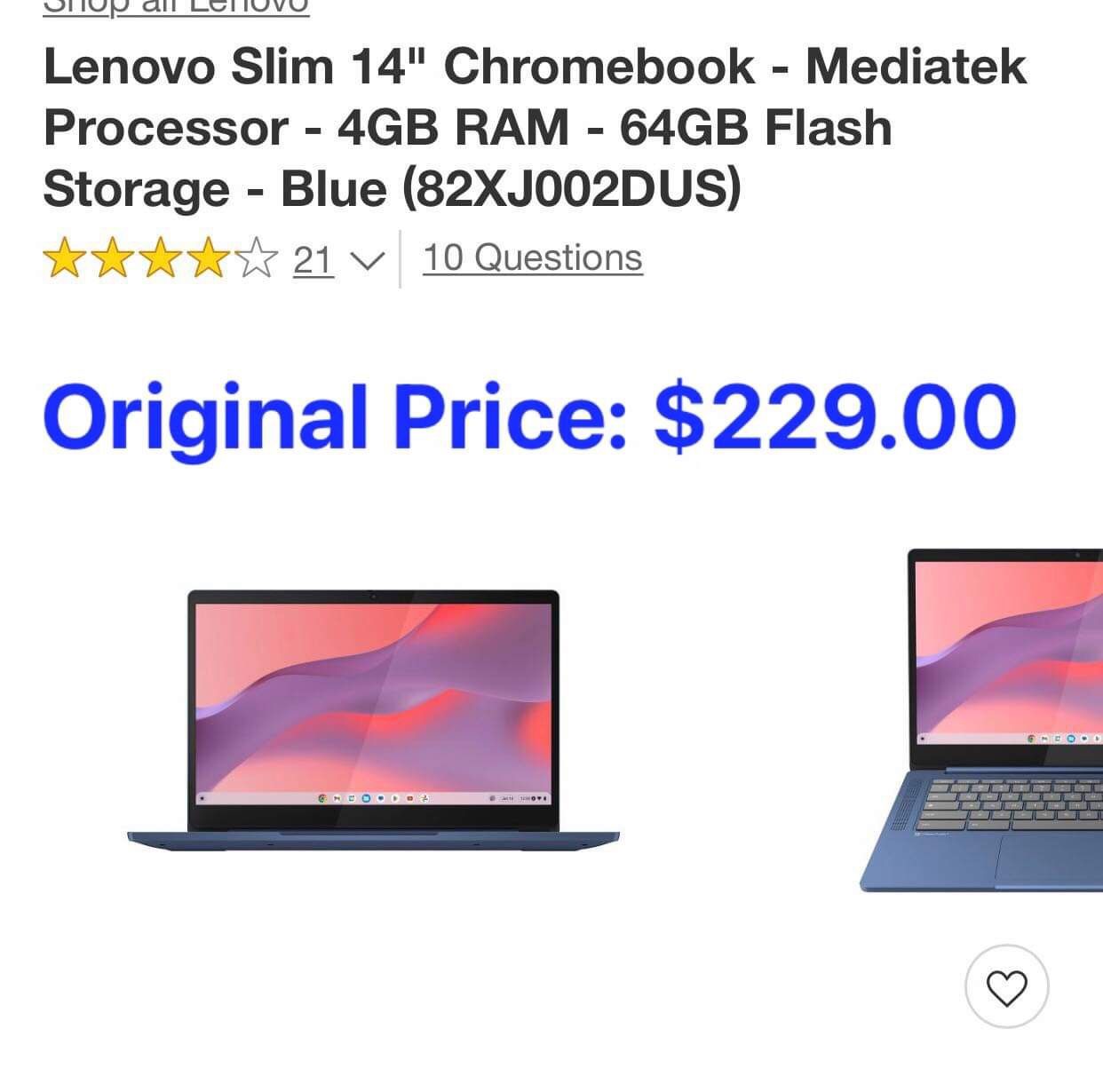 Lenovo Slim 14” Chromebook