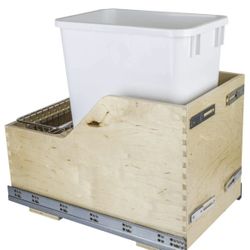 15” Bottom-mount single -bin pull-out trash can hardware
