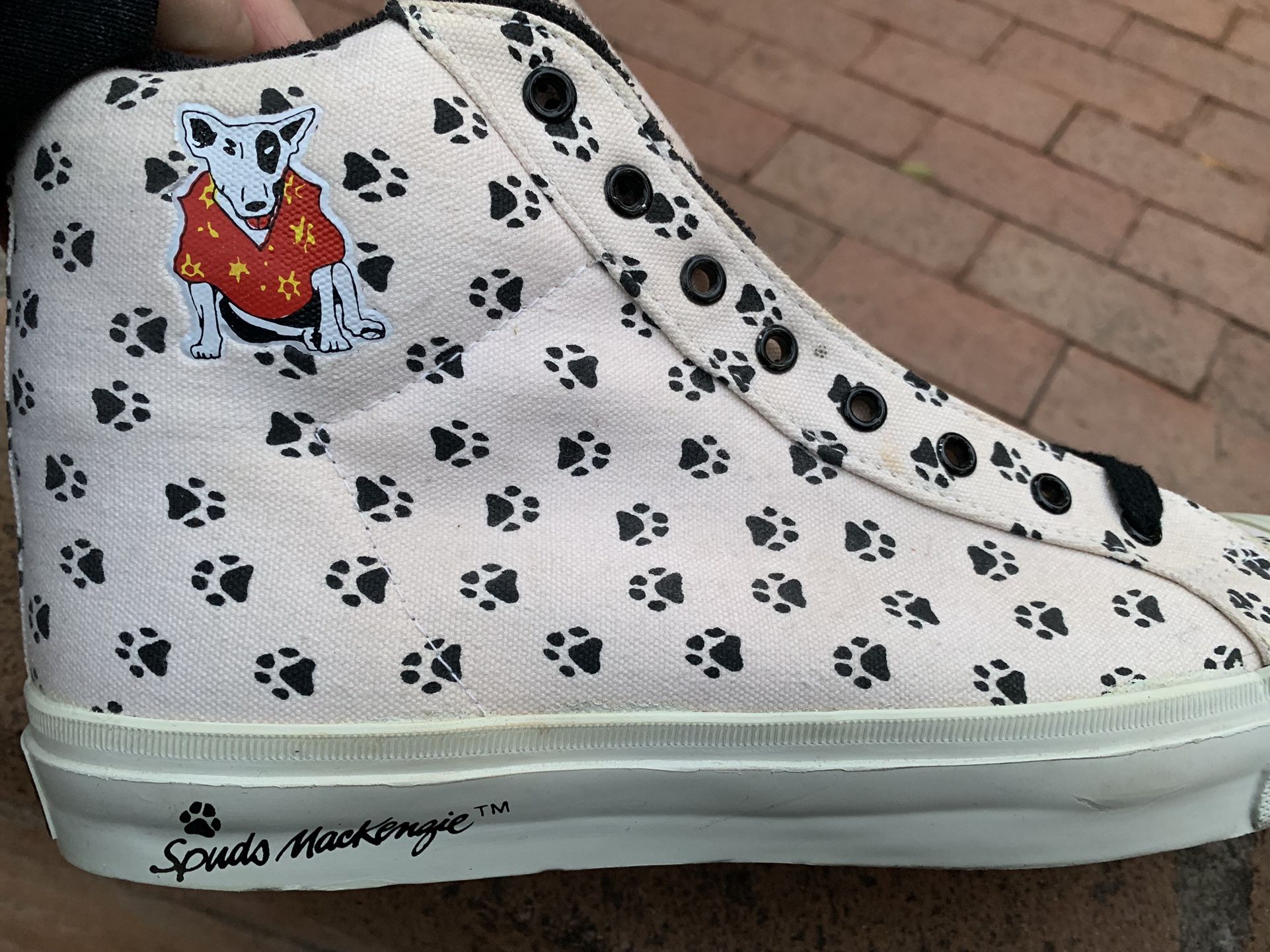 Vintage 1986 Spuds Mackenzie Tennis Shoes for Sale in