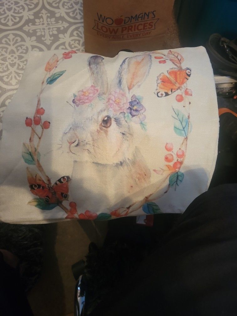 2-16"x16" Easter Pillow Covers