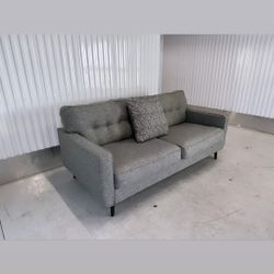 Nice Comfy Gray Sofa Couch 