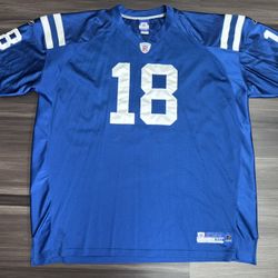 Reebok Indianapolis Colts Peyton Manning #18 Home Stitched Jersey Men’s 60 3XL