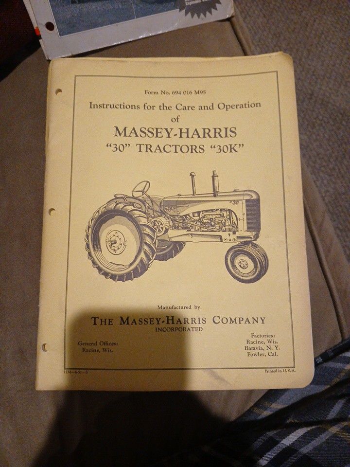 Vintage Tractor And Farm Equipment Manuals