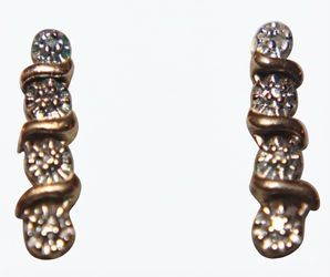 Vintage.925 drop diamond earrings