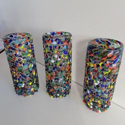 Hand Blown Confetti Tequila Shot G
