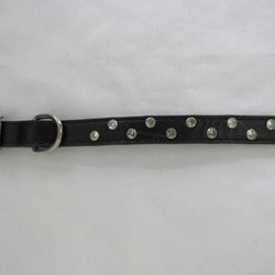 Small Dog Black Rhinestone Collar 