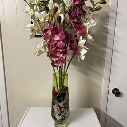 Artificial Flowers with 15 Inches Height Vase .
