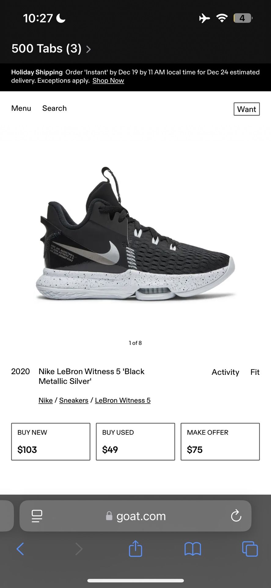 LeBron 5 Witness Black/Gray