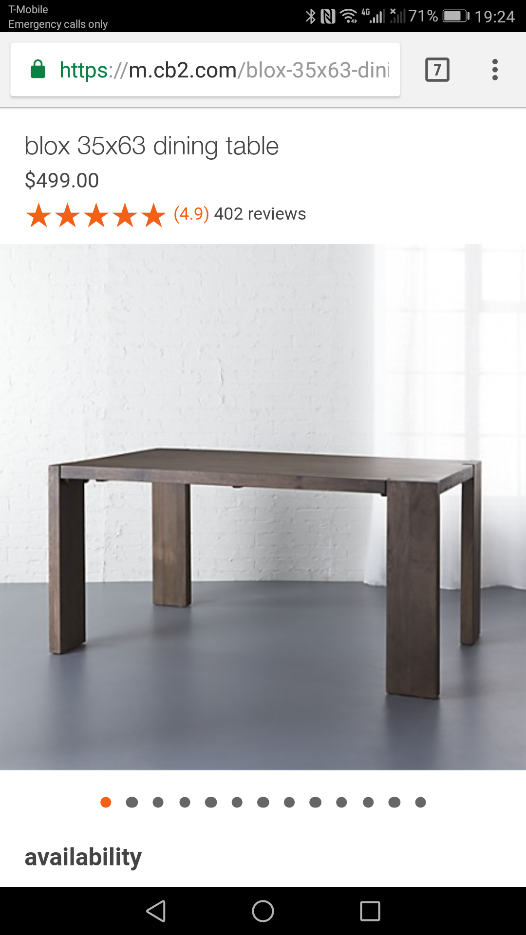 CB2 Dining table