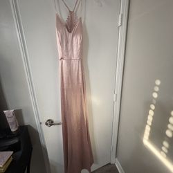 Pink Gown And French Navy Ball Gown