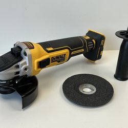 DEWALT 20V MAX XR Cordless Brushless 4.5 in. Slide Switch Small Angle Grinder with Kickback Brake (Tool Only)