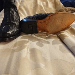 Black Crocodile Men's Cowboy Boots 