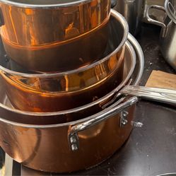 copper-clad cookware set