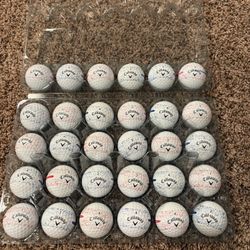 30 Callaway red, pink and blue dots golf balls in great condition 