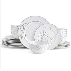 Mikasa Love Story Platinum Banded Dinnerware Set