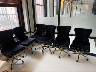 Vintage Repro Crushed Velvet Office Chairs!