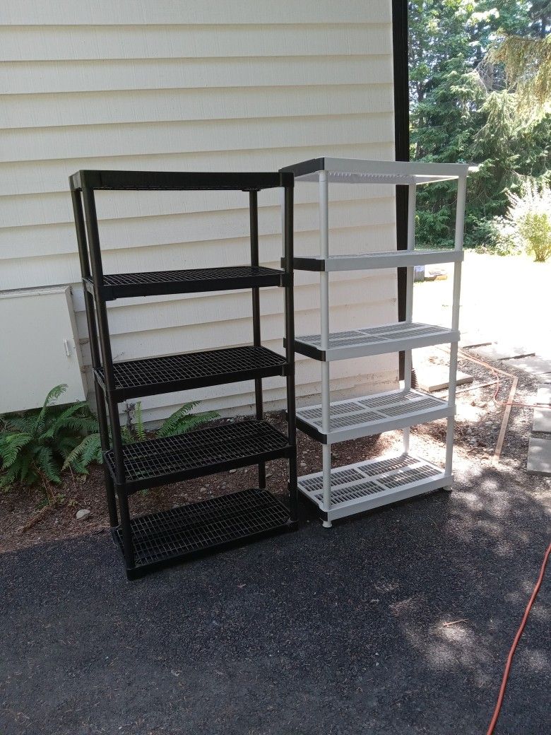 5-tier Plastic Utility Shelves $20 Each