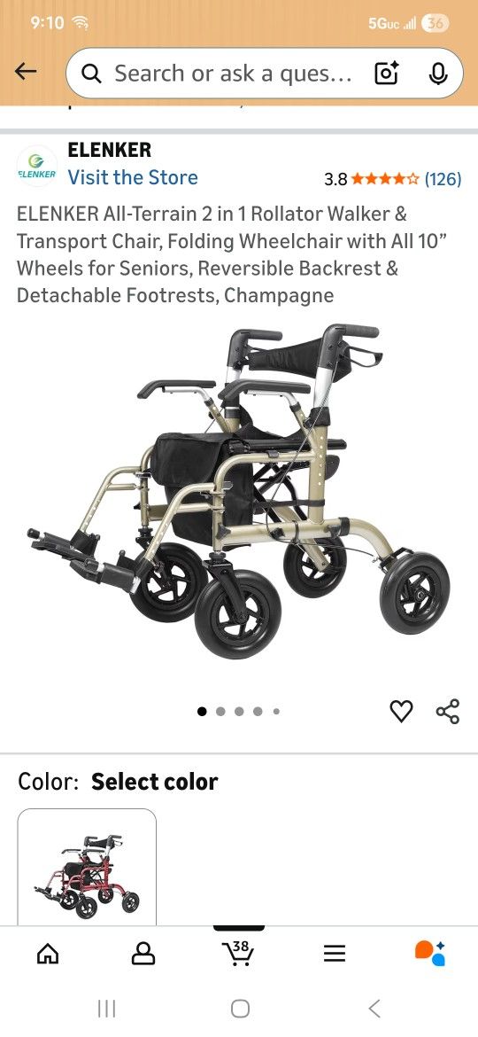 Walker/Transport chair