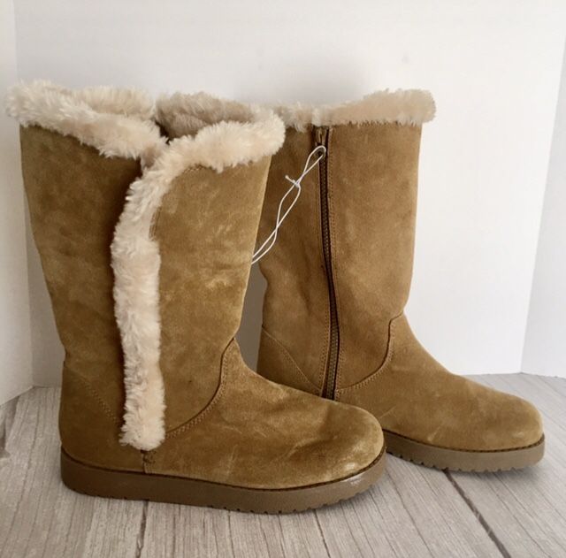 Suede Boots, Size 8