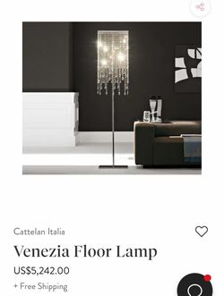 Crystal floor lamp