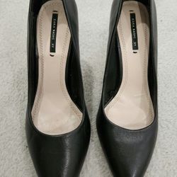 Zara Stilettos Leather Black 47, US 6 5 