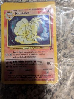 Ninetales Holo Pokémon Card 13/130 Base Set 2
