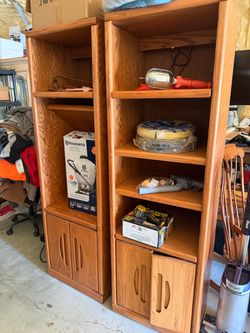 Solid wood shelving units