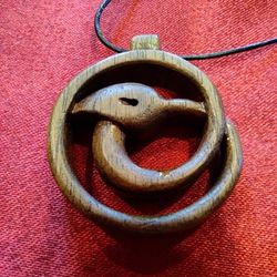 Wooden Celtic Pendant Necklace