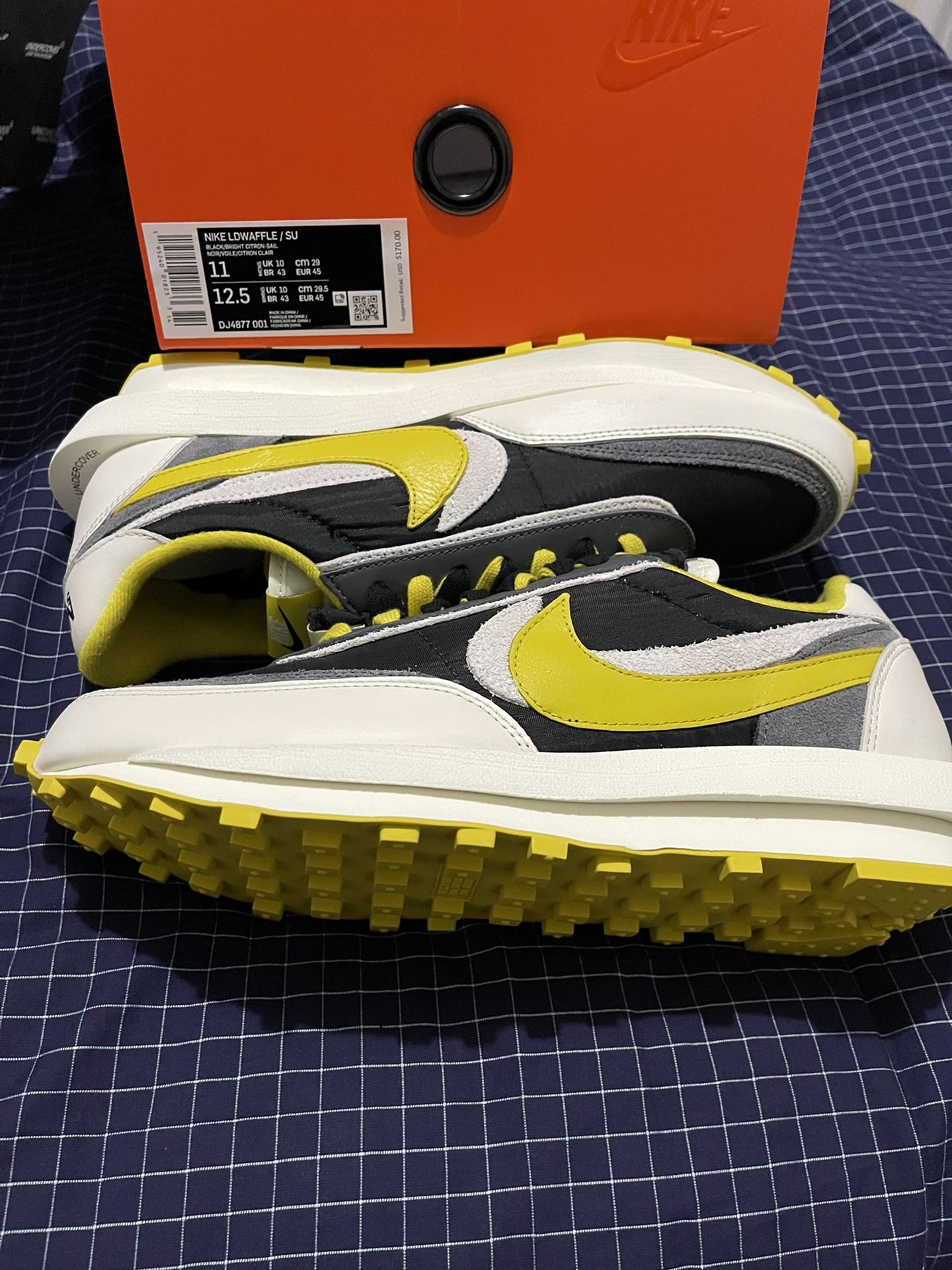 Nike LD Waffle Sacai Undercover Black Bright Citron Size 11