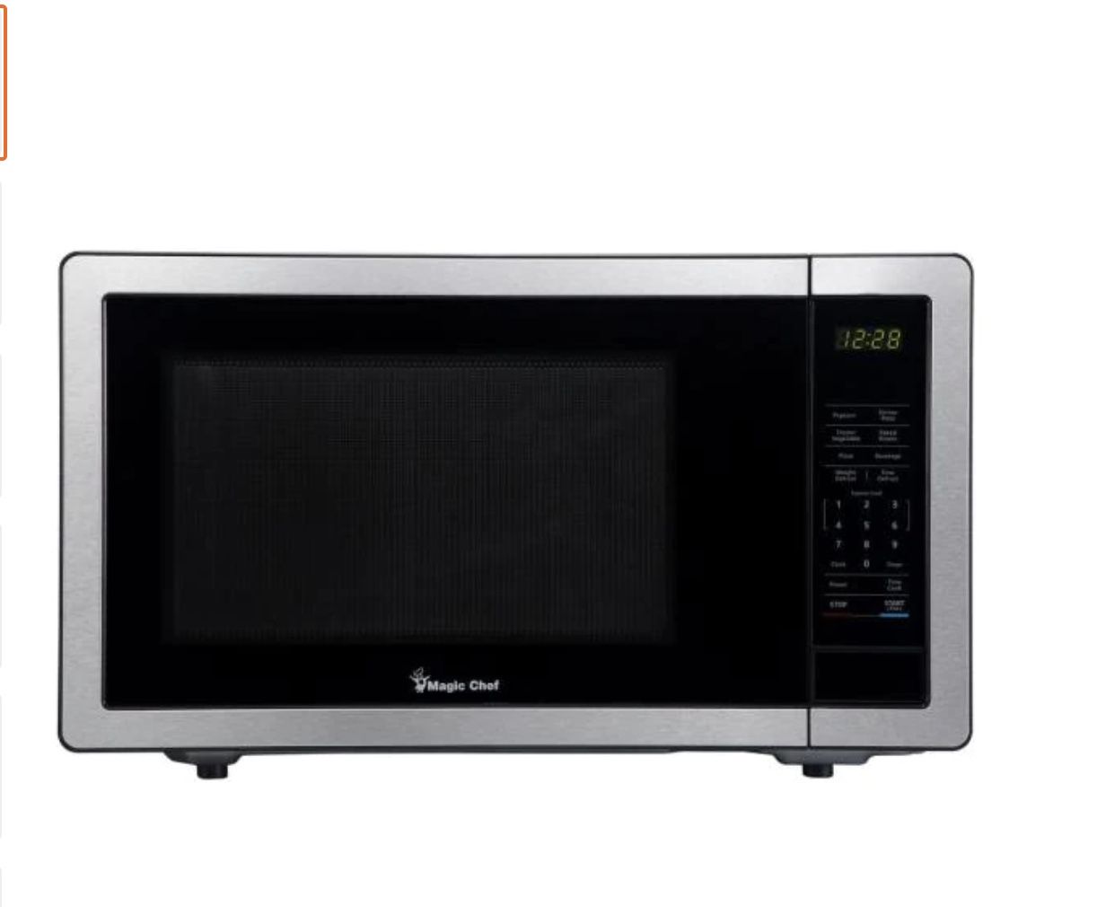 1.1 cu. ft. Countertop Microwave in Stainless Steel with Gray Cavity