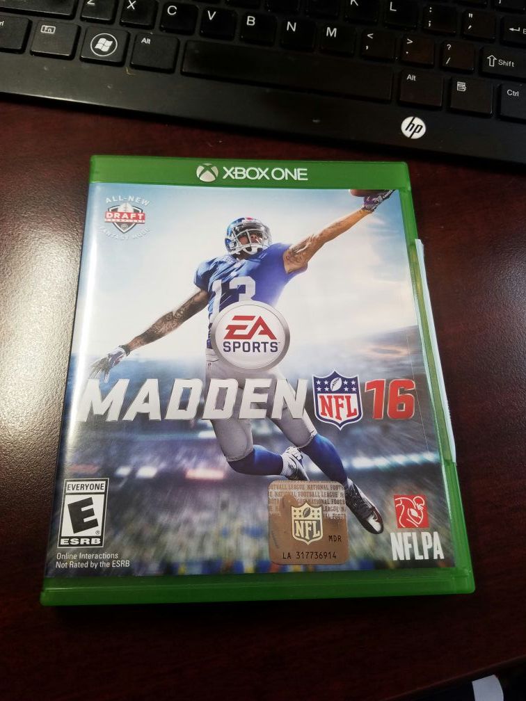 Madden 16 Xbox One Game Used Great Condition