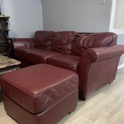 Red Leather Couch