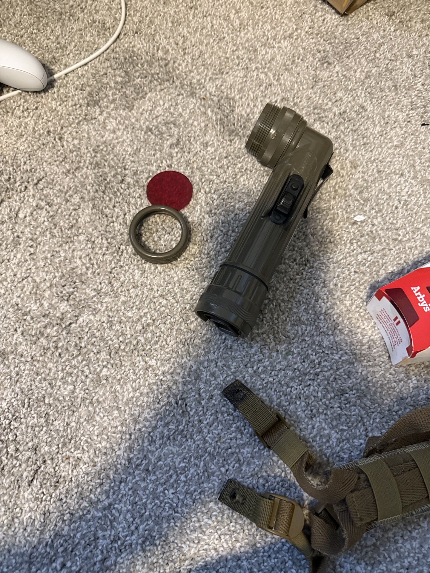 Flashlight With Red Lens 