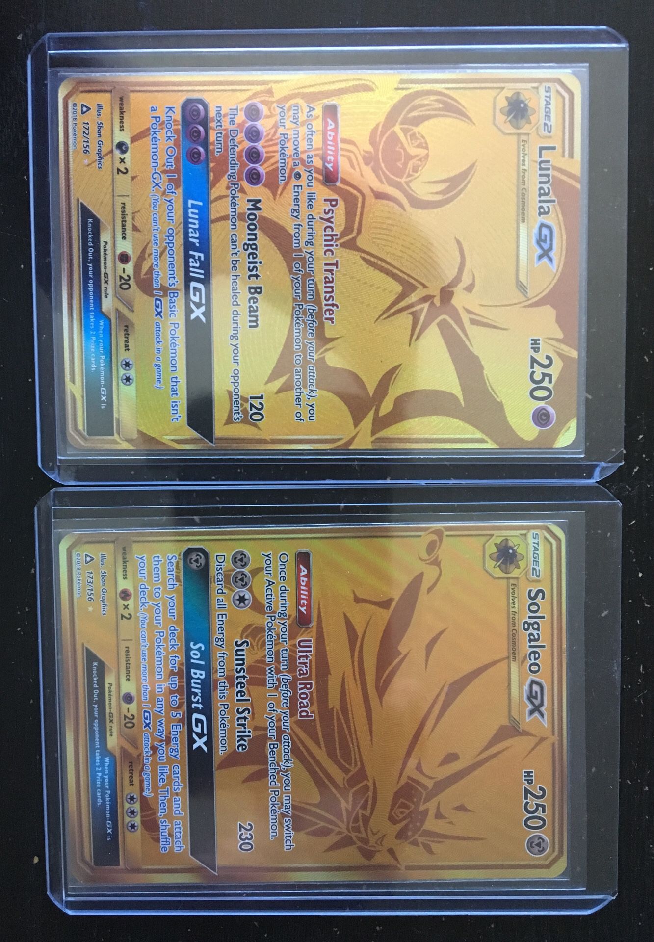 Pokemon Cards: Lunala GX & Solgaleo GX: Secret Rare