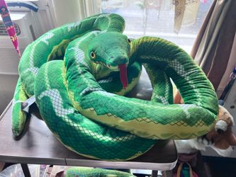 Giant Green Snake Stuffed Animal Plush