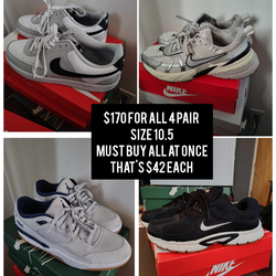 $170 FOR ALL 4 PAIR. SIZE 10.5