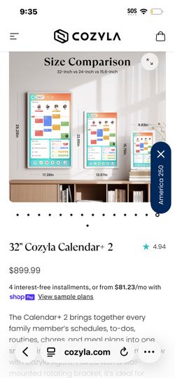 Conzya planner 32inch