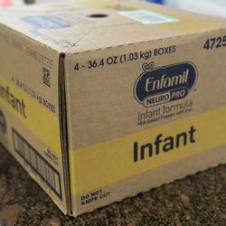 Enfamil Neuropro Infant Formula, Yellow, Four 36.4 Oz Boxes 