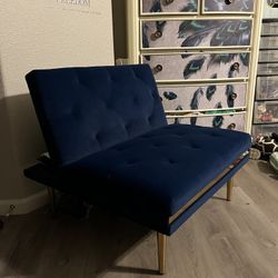 NEW Royal Blue Velvet Accent Chair 