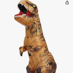 Adults T-Rex Inflatable Costume Fancy Dinosaur Suit Blow up Stegosaurus Jumpsuit Halloween Cosplay Costume