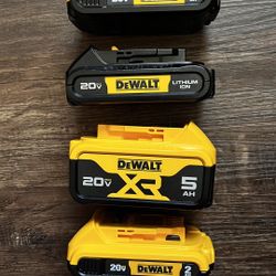 Dewalt20v Batteries ( All For $185)